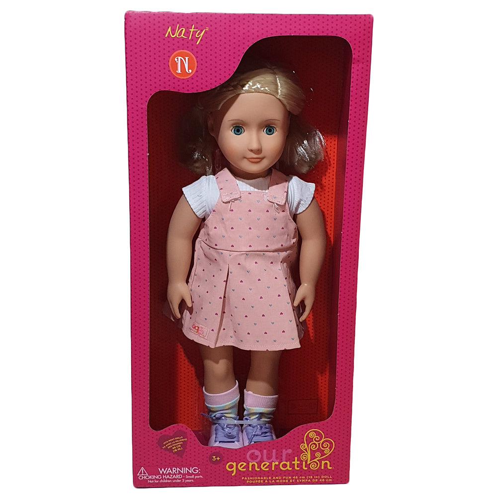 Our Generation Pigiama Onesies Funzies Per Bambole 46 Cm - Tutina Rosa Con Stampe A Stelle E Accessori - 2
