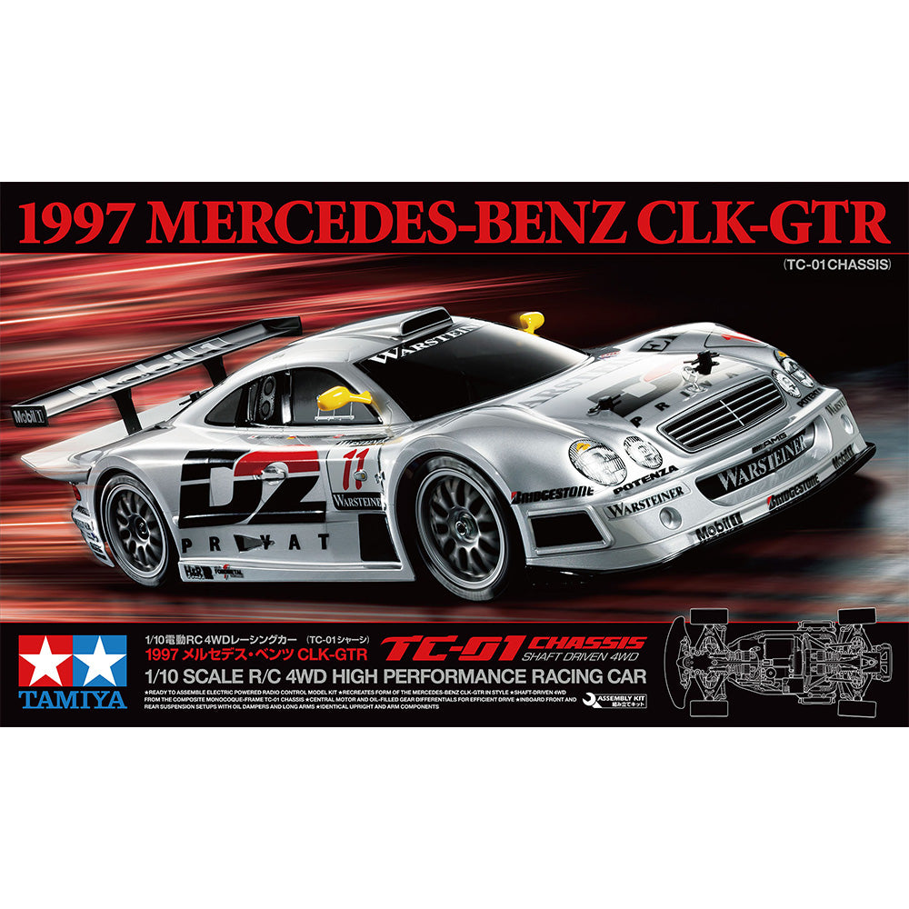 もか　 Tamiya 1/10 RC MERCEDES BENZ CLK-GTR AWD TC-01 KIT #58731