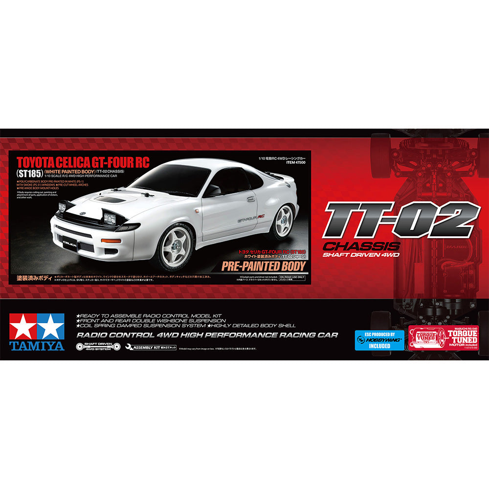 Tamiya RC 47500 Toyota Celica GT-Four W/White Painted Body 1:10