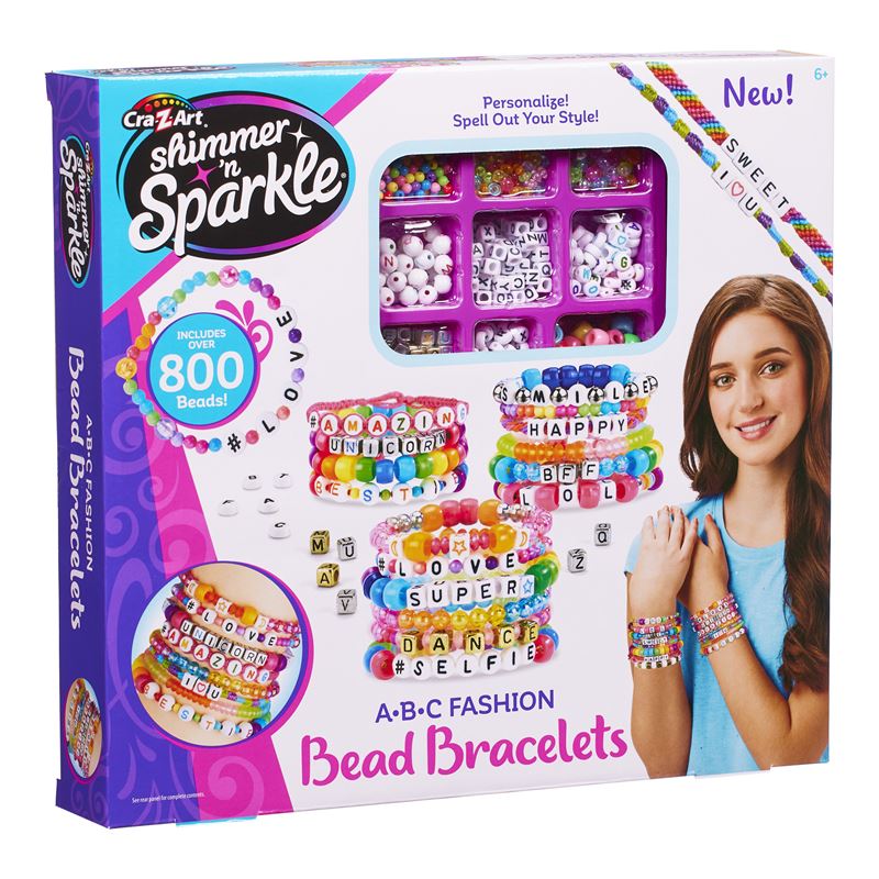 Shimmer n Sparkle ABC Fashion Bead Bracelets