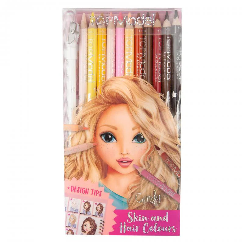 Top Model Hair and Skin Colour Pencils 12pk