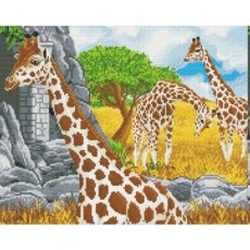 Crystal Art 40x50 - Grazing Giraffes