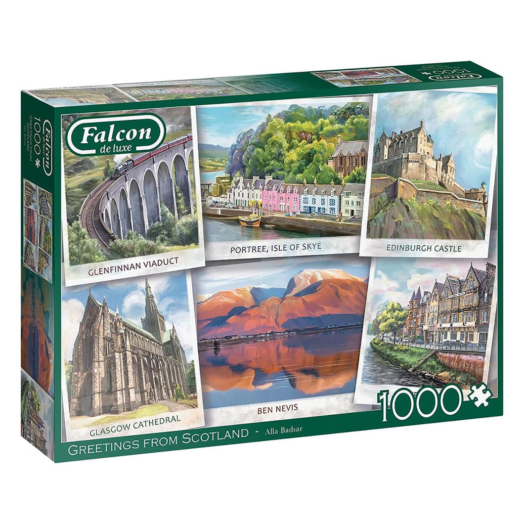 Falcon Greetings from Scotland 1000pc