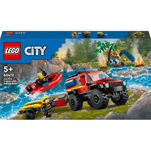LEGO City 60412 4x4 Fire Truck with Rescue Boat