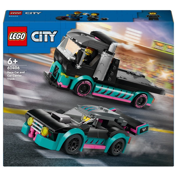LEGO City 60406 Race Car and Car Carrier Truck