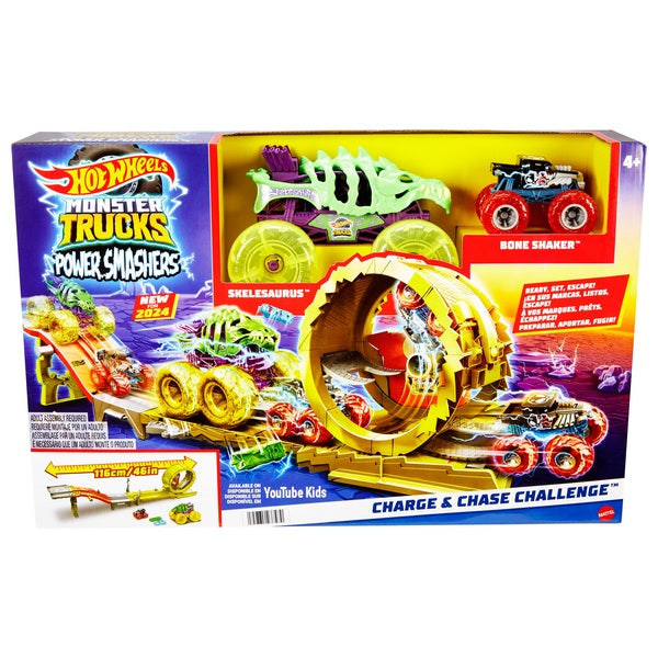 Hot Wheels Monster Trucks Power Smashers - Charge & Chase Challenge