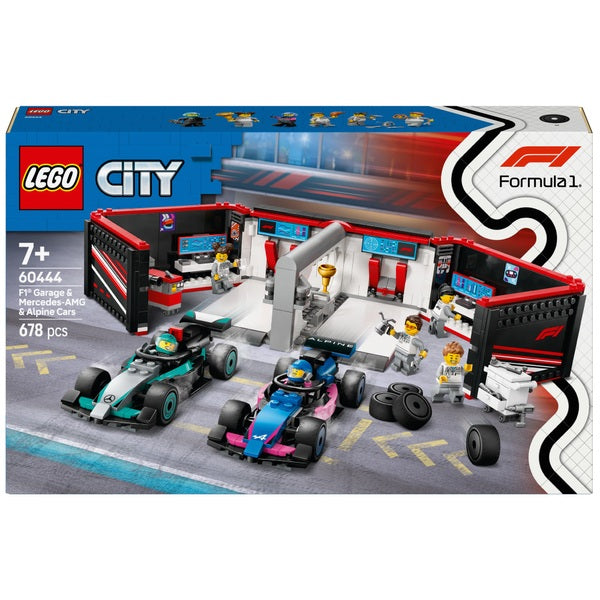LEGO City Formula 1 60444 F1 Garage & Mercedes-AMG & Alpine Cars