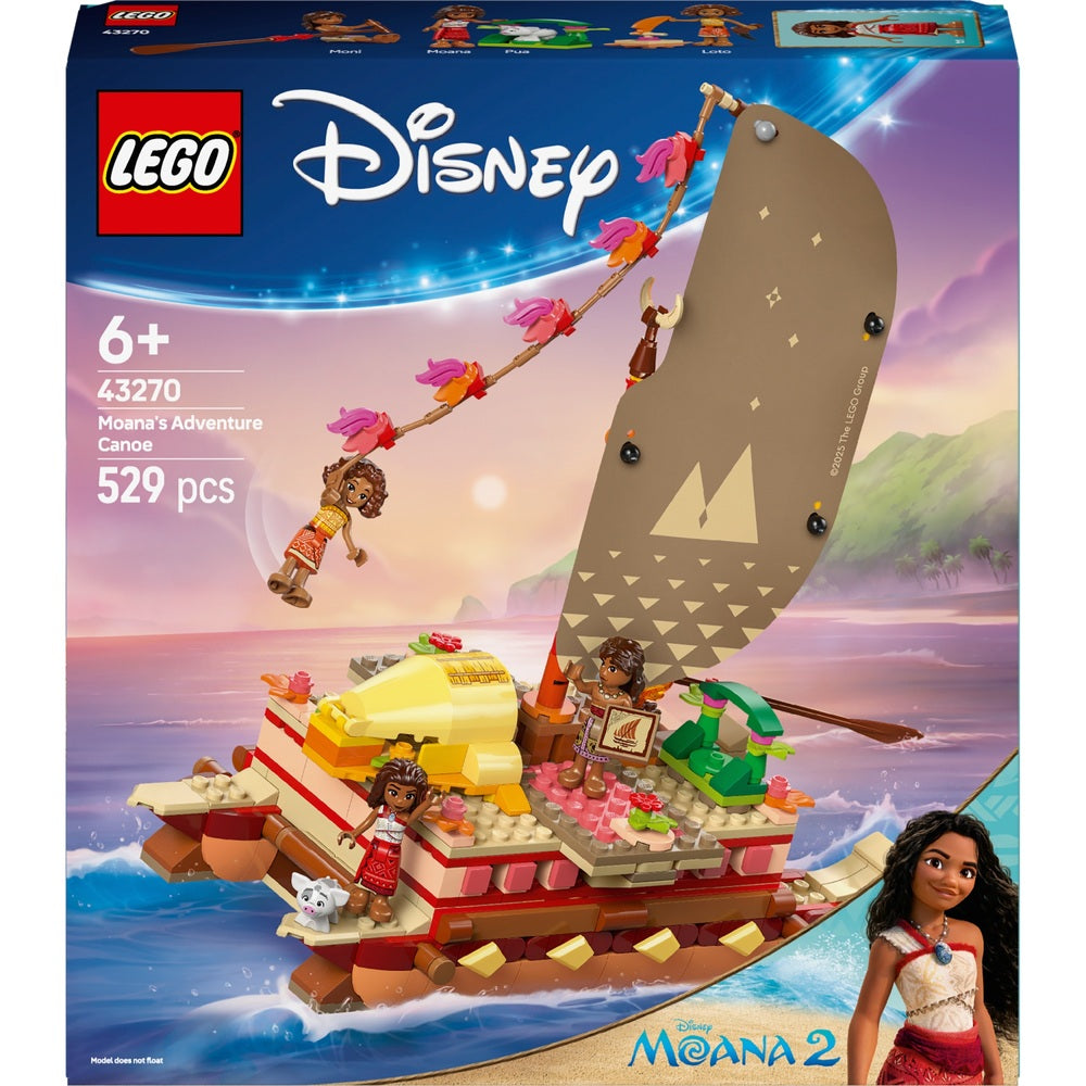 LEGO Disney 43270 Moana's Adventure Canoe Set