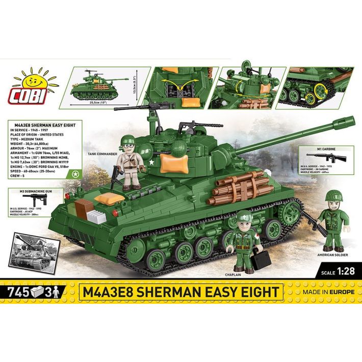 Cobi 2533 M4A3E8 Sherman Easy Eight 1:28