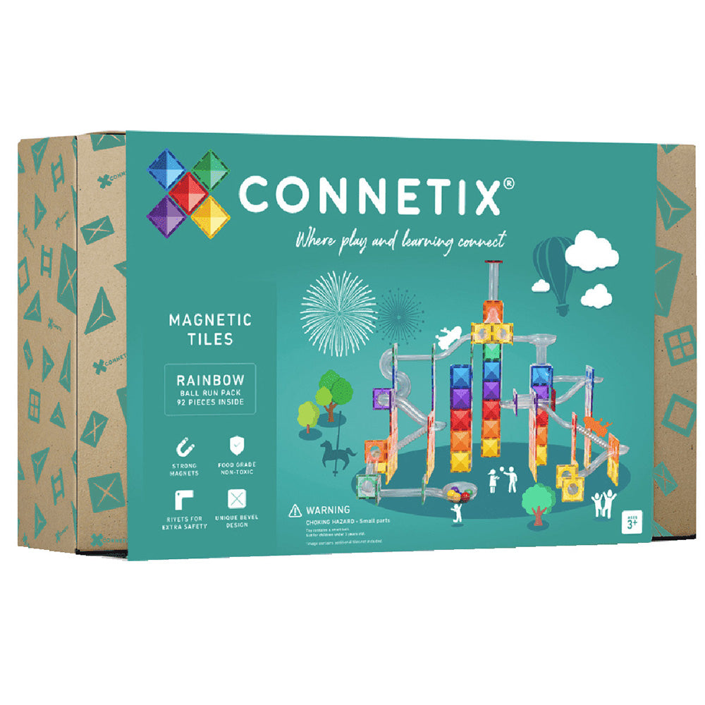 Connetix Magnetic Tiles - Rainbow 92pcs
