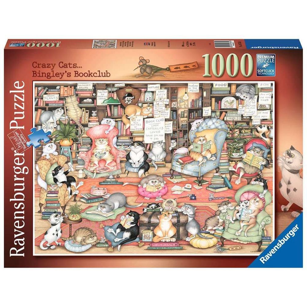 Crazy Cats: Bookclub 1000pc Puzzle