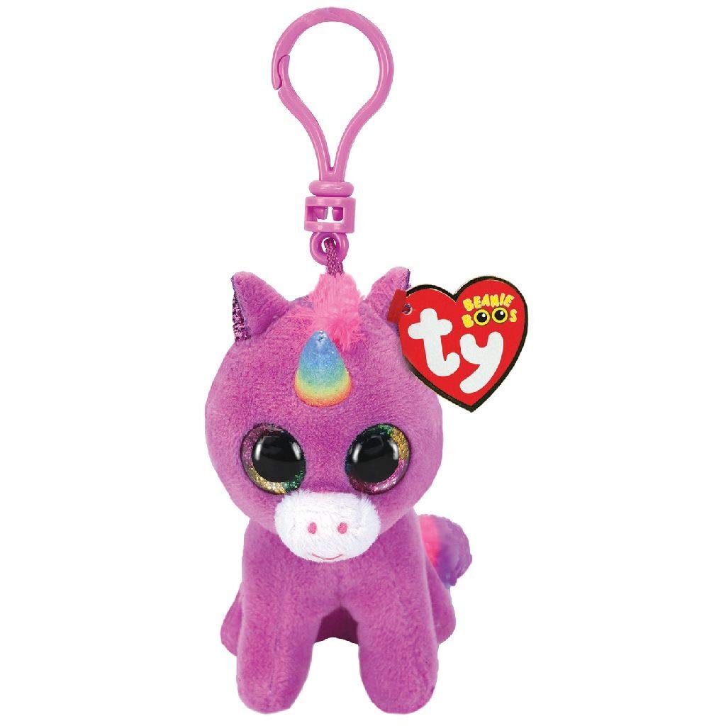 TY Beanie Boos Key Clip - Rosette Purple Unicorn
