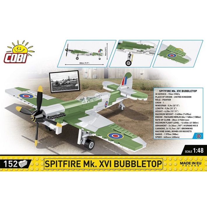 Cobi 5865 Spitfire Mk. XVI Bubbletop 1:48