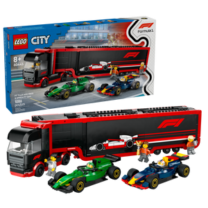 LEGO City Formula 1 60445 F1 Truck with RB20 & AMR24 F1 Cars