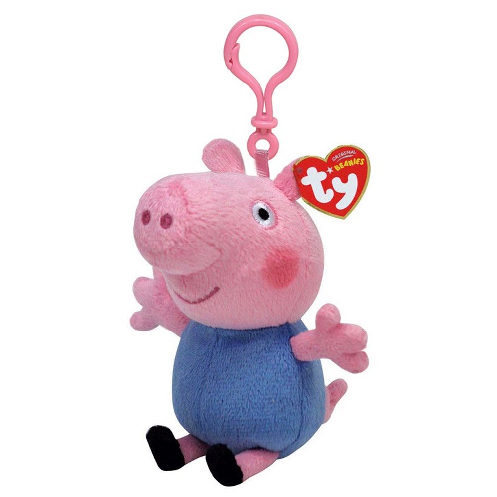 TY Beanie Babies Key Ring -  George Pig