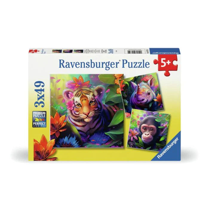 Jungle Babies 3x49pcs Puzzle