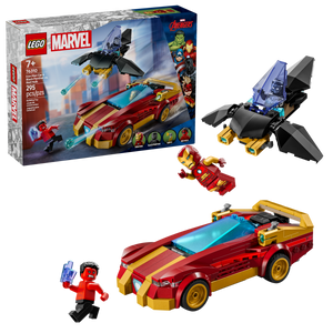 LEGO Marvel 76310 Iron Man Car & Black Panther vs. Red Hulk