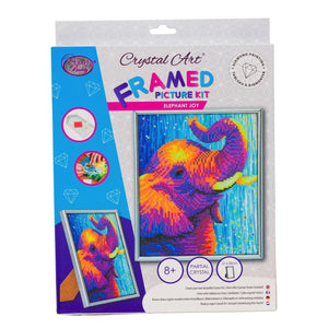 Crystal Art Framed Picture - Elephant Joy