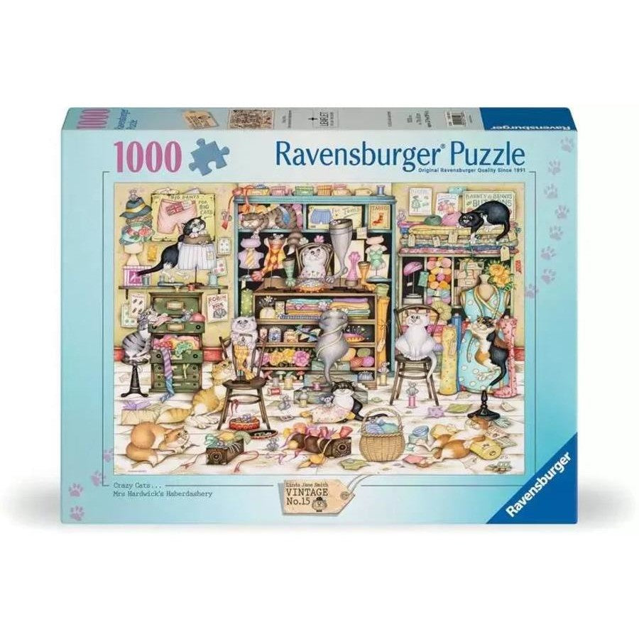 Crazy Cats: Haberdashery 1000pc Puzzle