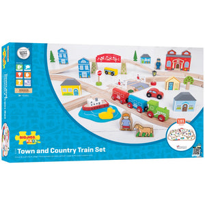 Bigjigs Town and Country Train Set