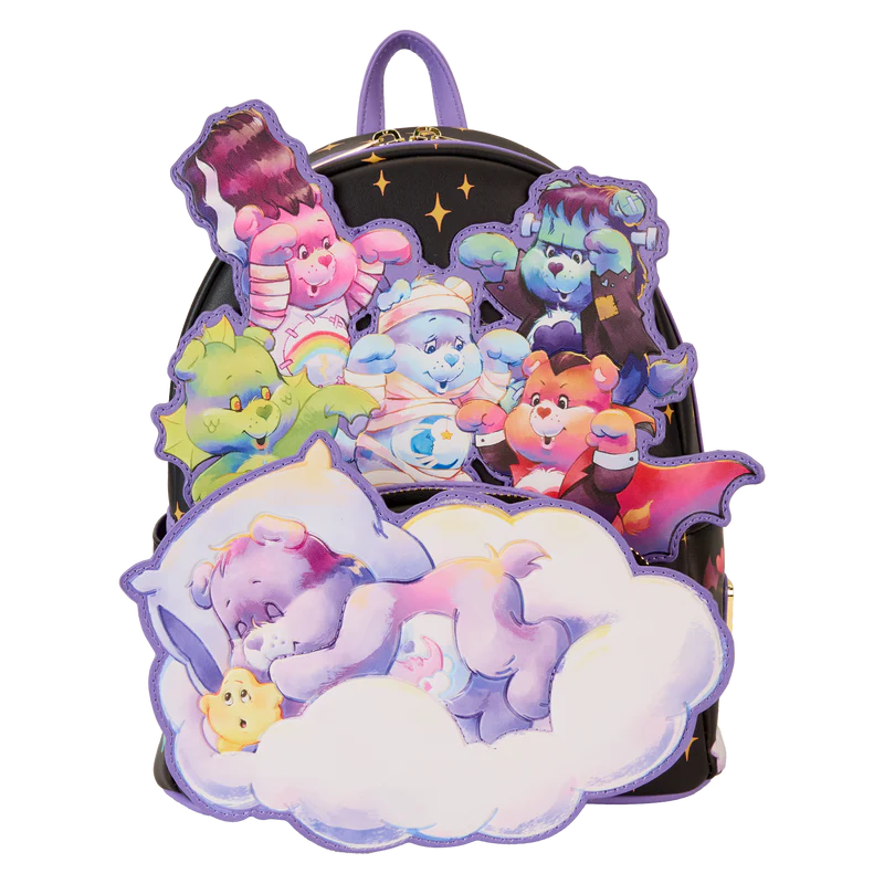 Loungefly Care Bears x Universal Monsters Scary Dreams Glow Mini Backpack