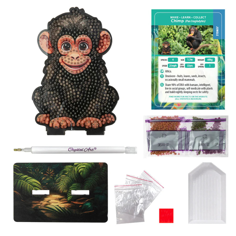 Crystal Art Craft Buddies - Chimp