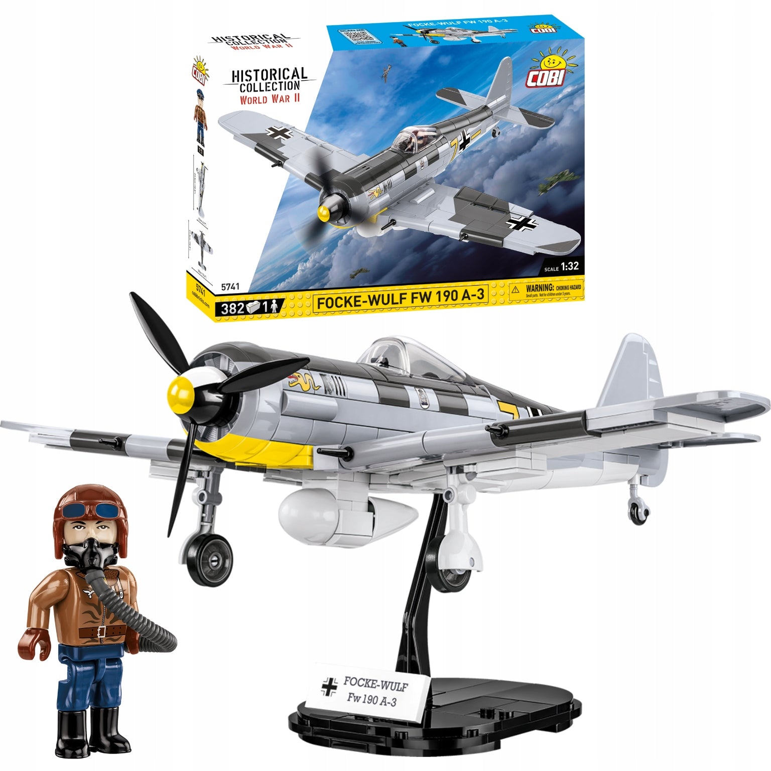 Maquette COBI FOCKE-WULF FW 190 A-3 - Blocs Plastique Compatible LEGO, Neuve