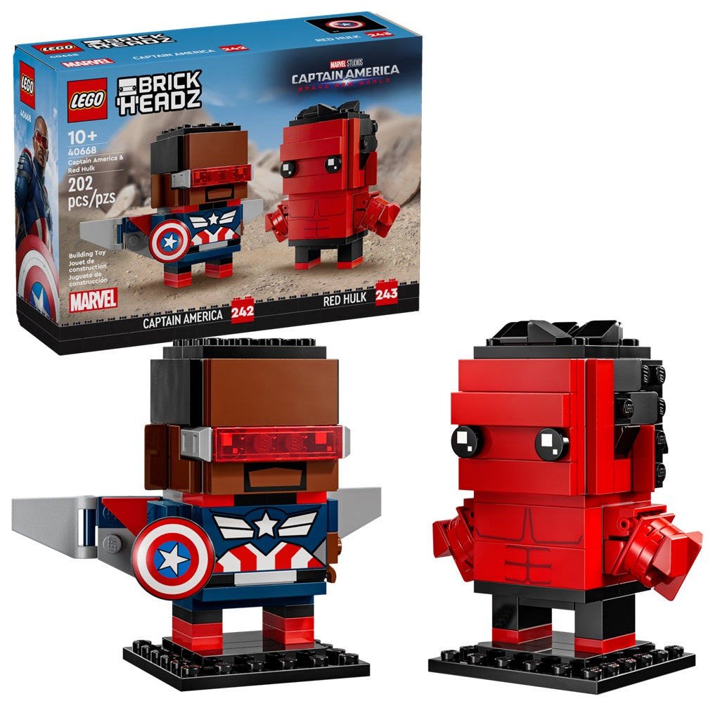 LEGO BrickHeadz 40668 Captain America & Red Hulk