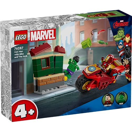 LEGO Marvel 76287 Iron Man with Bike and The Hulk
