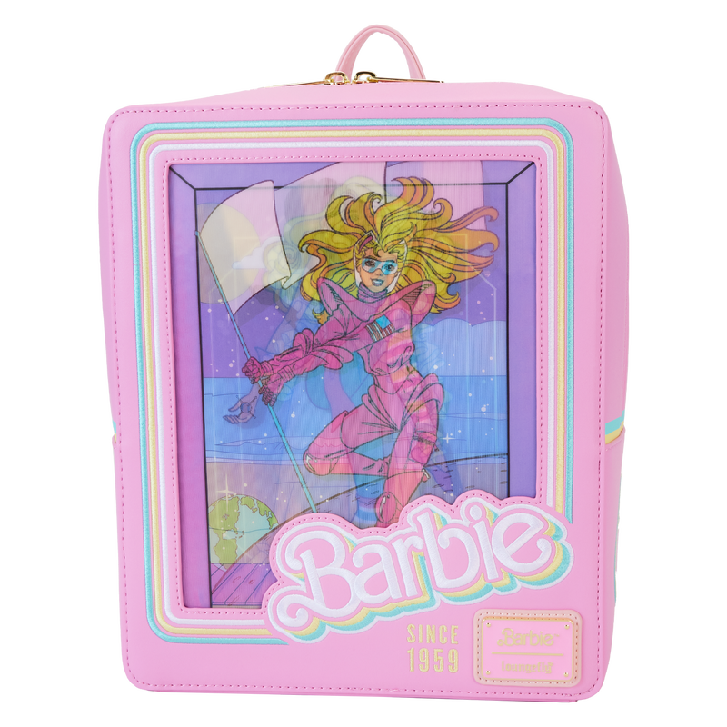 Loungefly Barbie™ 65th Anniversary Doll Box Triple Lenticular Mini Backpack