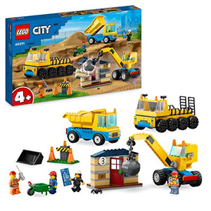LEGO City 60391 Construction Trucks and Wrecking Ball Crane