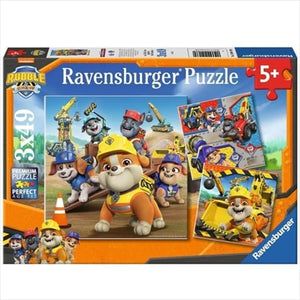 Paw Patrol Rubble & Crew 3x49pcs Puzzles