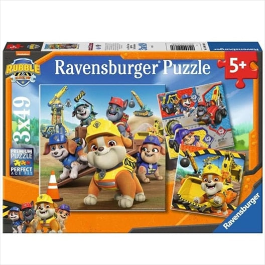 Paw Patrol Rubble & Crew 3x49pcs Puzzles