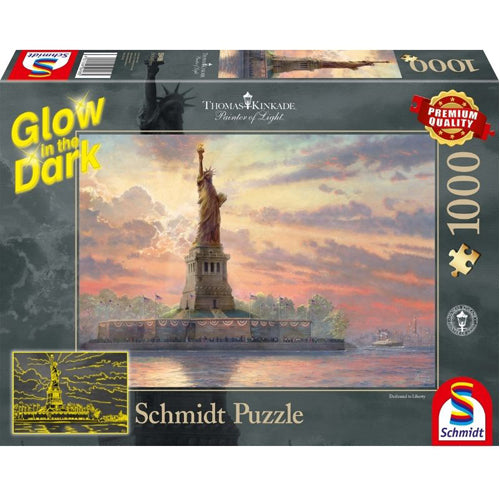 Schmidt Thomas Kinkade Dedicated to Liberty - Glow in the Dark 1000pc