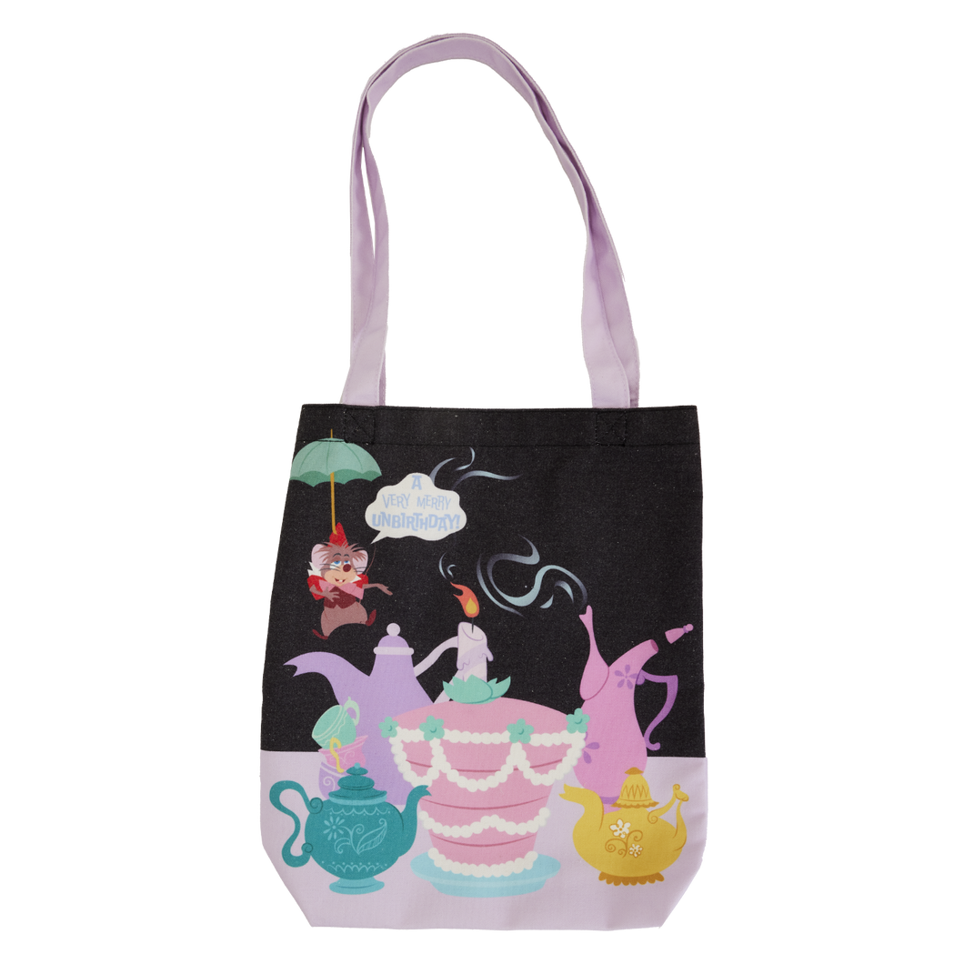 Loungefly Disney Alice in Wonderland Unbirthday Canvas Tote