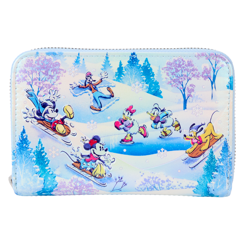Loungefly Disney Mickey and Friends Winter Wonderland Zip Around Wallet
