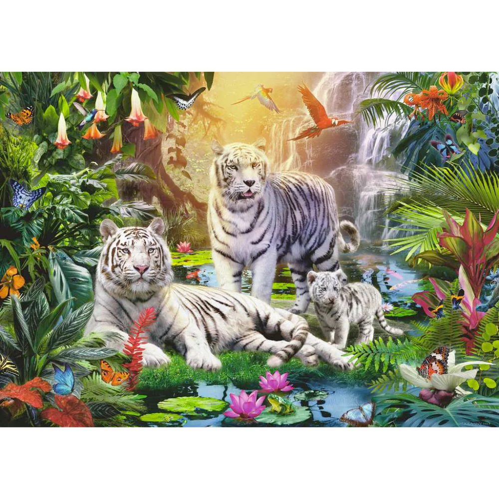 White Tiger Family 1000pc Puzzle