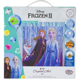 Crystal Art Framed Canvas Kit - Elsa, Anna & Olaf