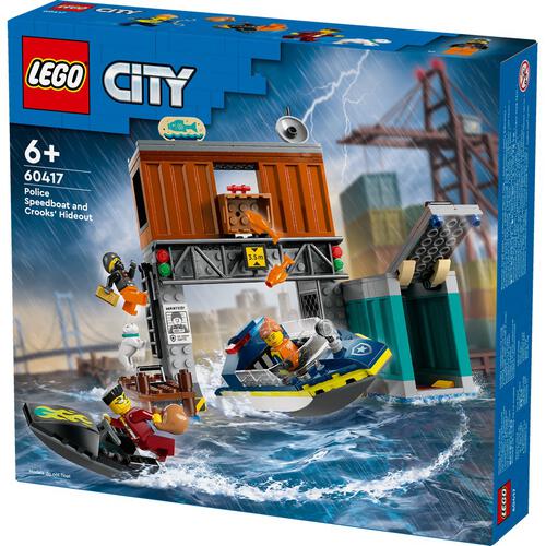 LEGO City 60417 Police Speedboat and Crooks Hideout