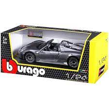 Burago 1:24 Porsche 918 Spyder Metallic Grey