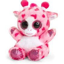 Keel Toys Animotsu- 15cm Pink Heart Giraffe