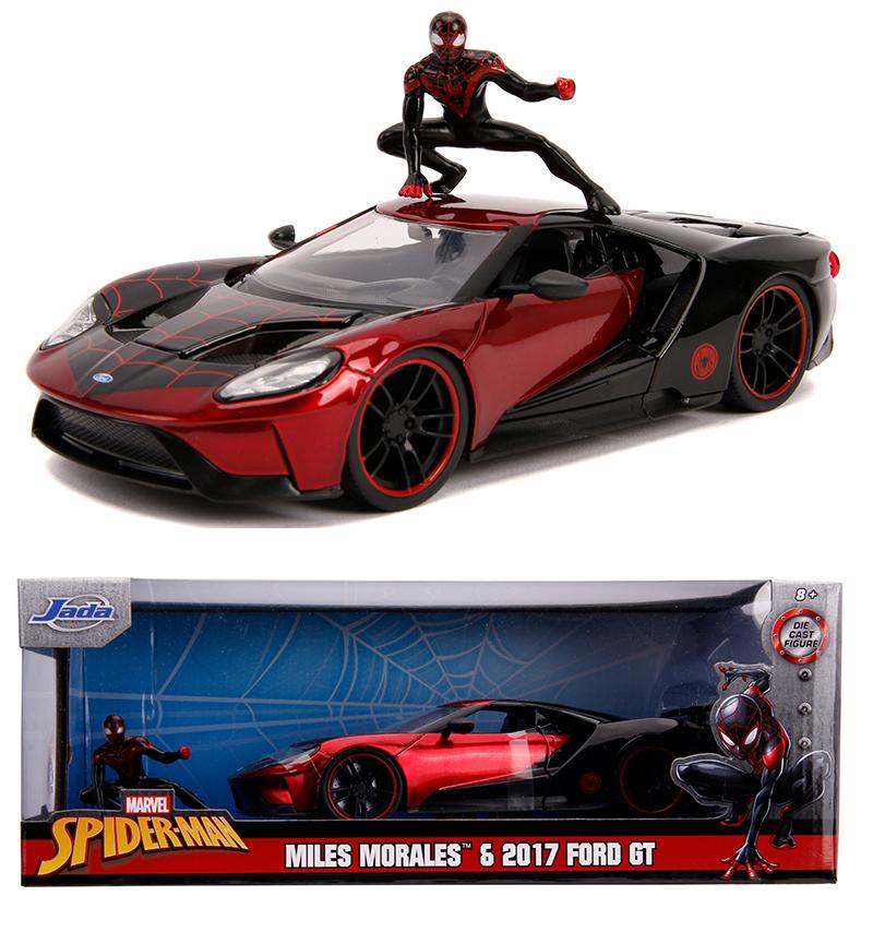 Jada Marvel 1:24 Spider-Man Miles Morales & 2017 Ford GT
