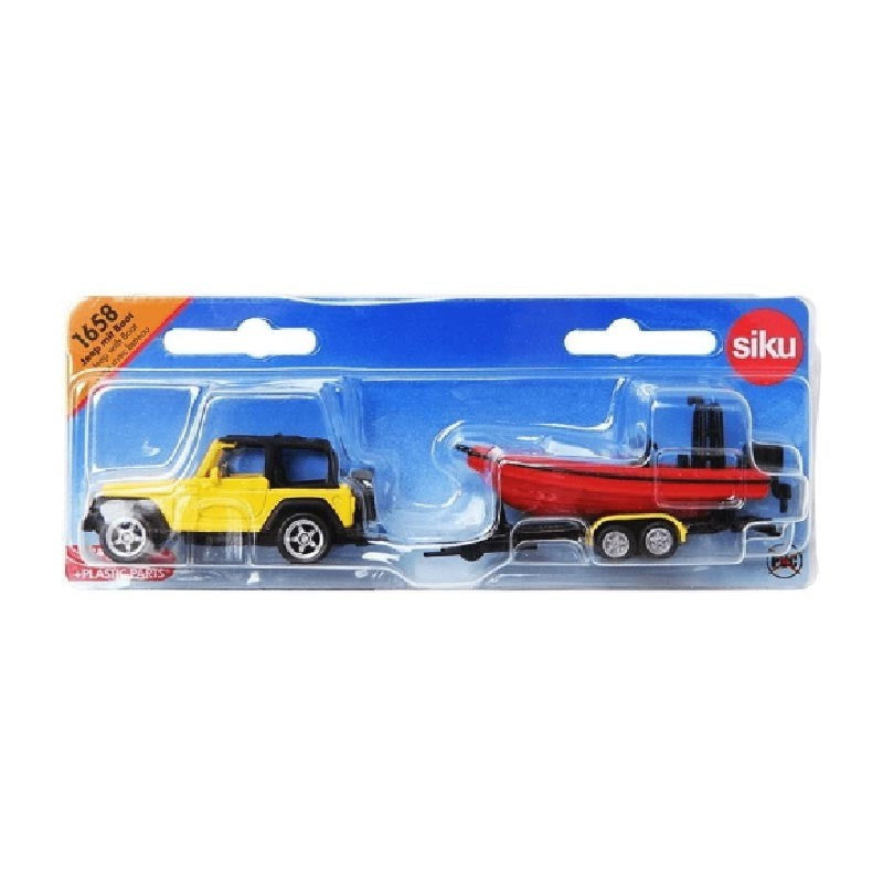 Siku 1:87 - Jeep with Speedboat