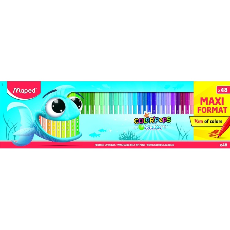 Maped Washable Felt Tip Pens x 48