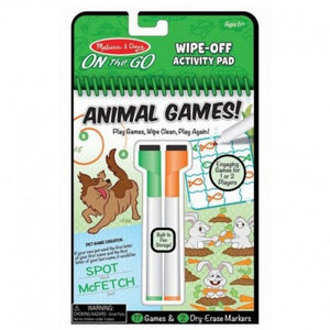 Melissa & Doug - Wipe Off Activity Board Animal Games