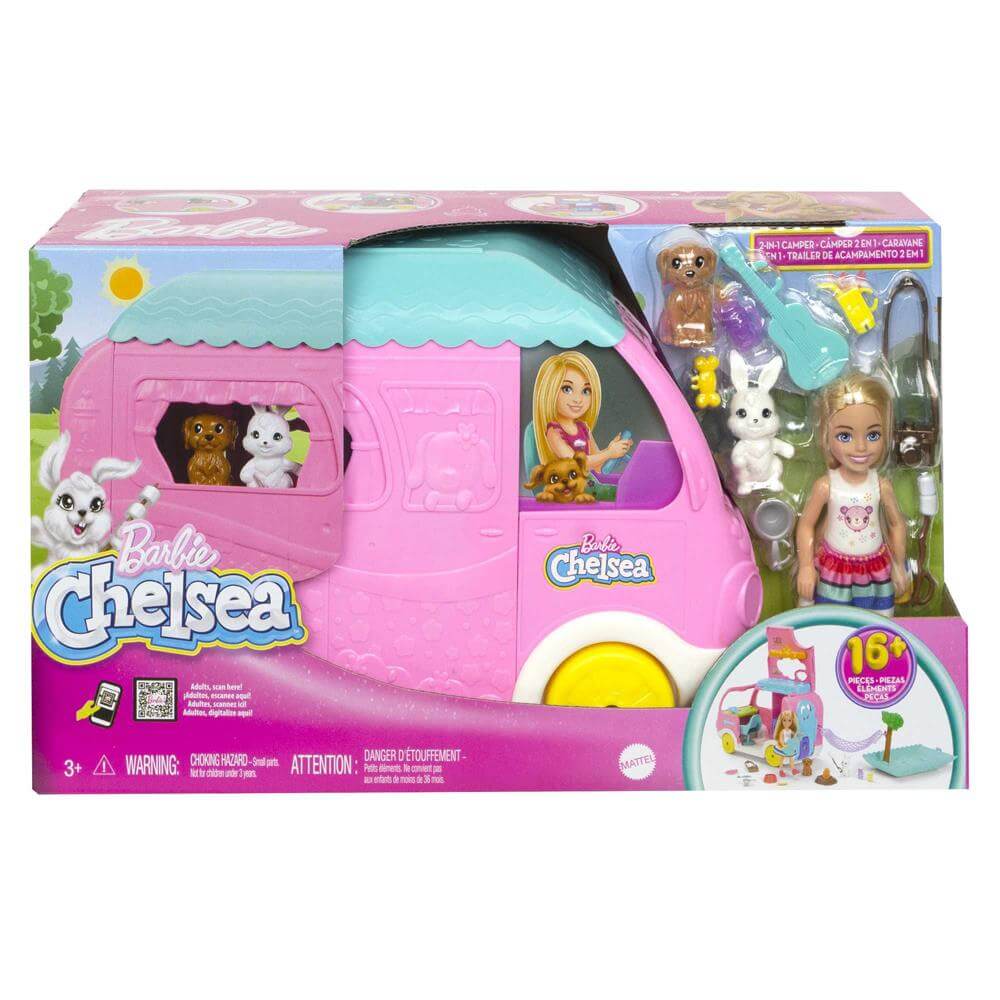 Barbie Camper Chelsea 2-in-1 Playset with Small Doll