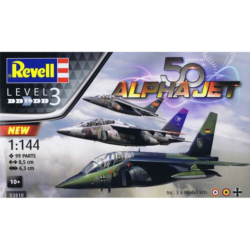 Revell 50th Anniversary Alpha Jet 3 Pack 1:144