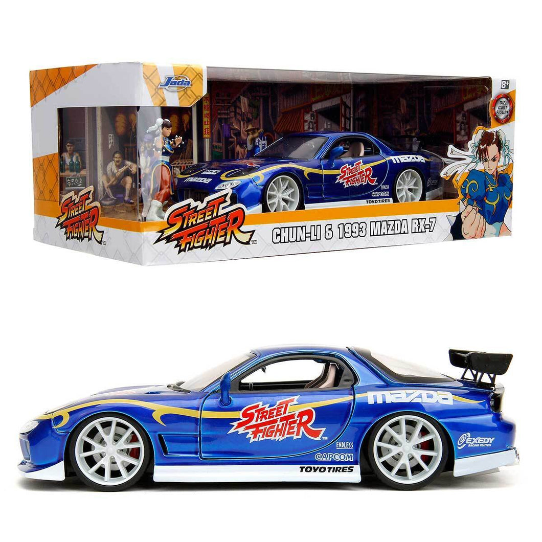 Jada Street Fighter Chun-Li & 1993 Mazda RX-7