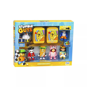 Stumble Guys Collectible Figure 8 Pack - Chicken, Megalodon, Capt Noheart