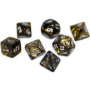 Leaf Black Gold/Silver Polyhedral 7-Die Set